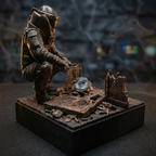 Statuetka Taktyczna Saper EOD Juggernaut | Ręcznie Malowana Diorama | Ciężka Dekoracja z Grawerem