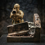 Statuetka Taktyczna Operator z Wyrzutnią | Ręcznie Malowana Diorama | Ciężka Dekoracja z Grawerem