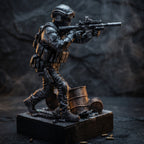 Tactical Diorama Operator with Assault Rifle | Heavy Desktop Statue