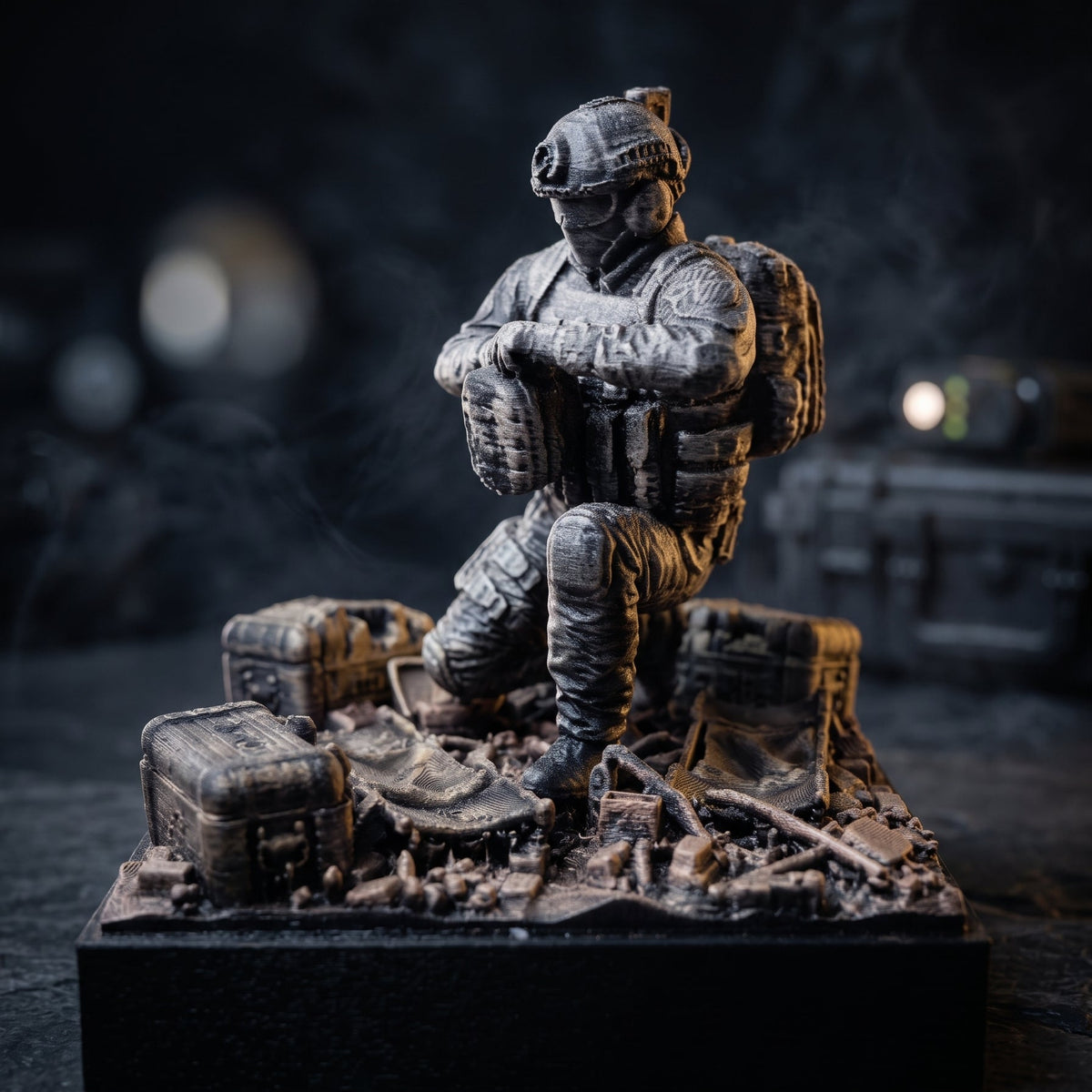 Taktyczna Diorama Operator Medyk | Statuetka Siły Specjalne | Prezent dla Gracza i Weterana