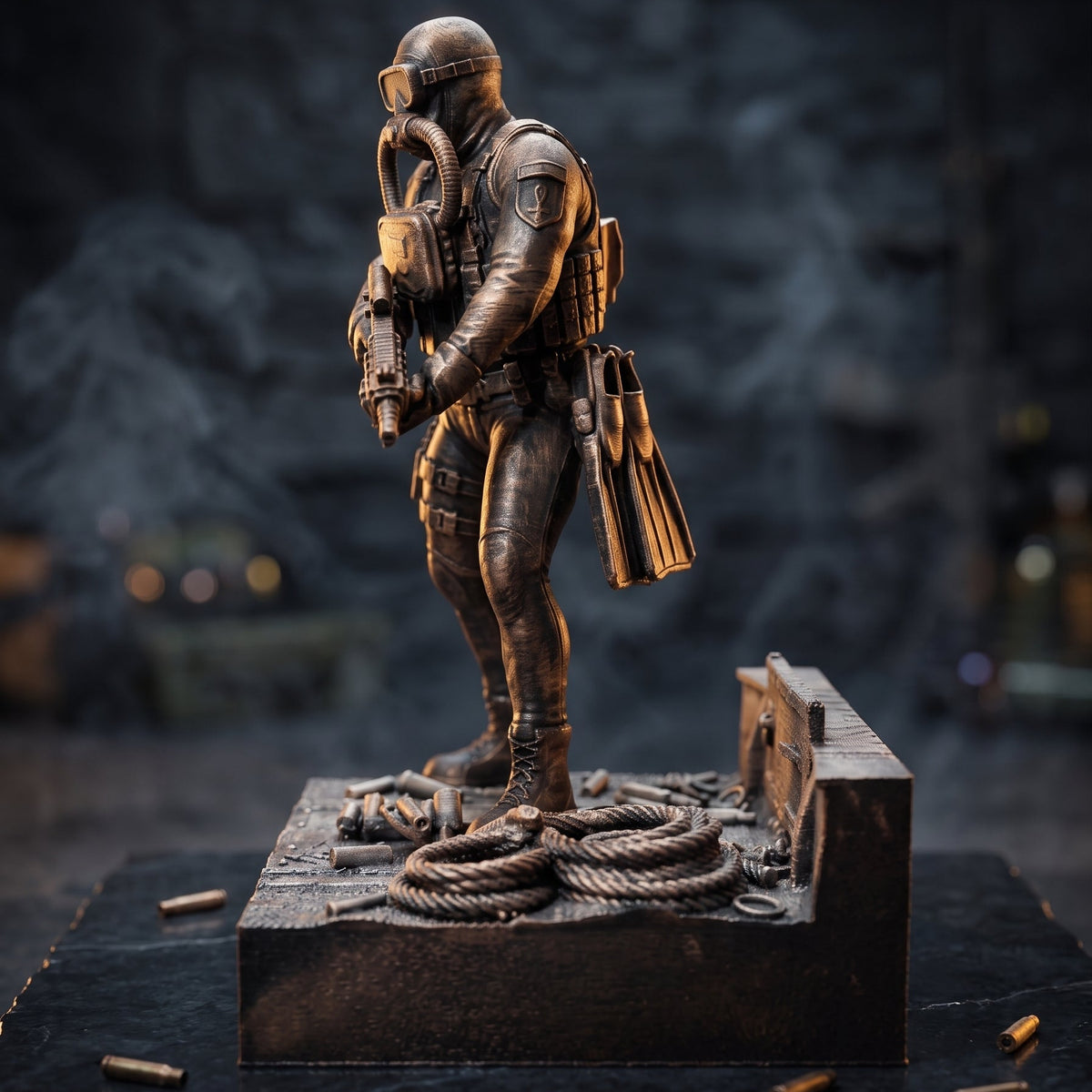 Taktyczna Diorama Nurek Bojowy | Statuetka Siły Specjalne Formoza SEALs | Prezent dla Gracza i Weterana