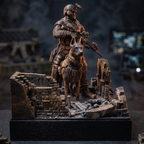 Taktyczna Diorama Operator K9 | Statuetka Siły Specjalne i Pies Wojskowy | Prezent dla Gracza i Weterana